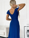 numoco Glitzerndes langes Kleid mit Ausschnitt - blau Numoco CRYSTAL