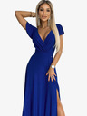 numoco Glitzerndes langes Kleid mit Ausschnitt - blau Numoco CRYSTAL