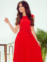 numoco Plissee-Kleid mit kurzen Ärmeln - rot Numoco LILA