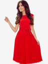 numoco Plissee-Kleid mit kurzen Ärmeln - rot Numoco LILA