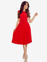 numoco Plissee-Kleid mit kurzen Ärmeln - rot Numoco LILA