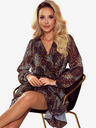 numoco Chiffonkleid mit Ausschnitt und Rüschen - Leopardenmuster Numoco LAUREN