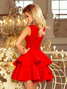 numoco Exklusives Kleid mit Spitzenausschnitt - rot Numoco CHARLOTTE