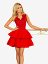 numoco Exklusives Kleid mit Spitzenausschnitt - rot Numoco CHARLOTTE