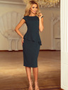 numoco Elegantes Midikleid mit Rüschen - grün Numoco