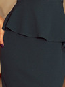 numoco Elegantes Midikleid mit Rüschen - grün Numoco