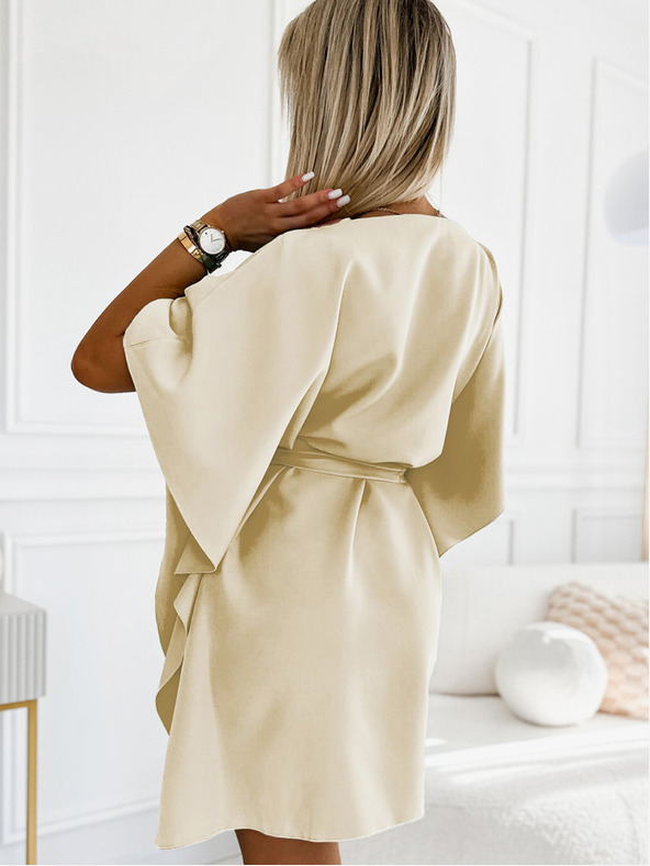 numoco Numoco SOFIA Schmetterlingskleid mit Taillenband