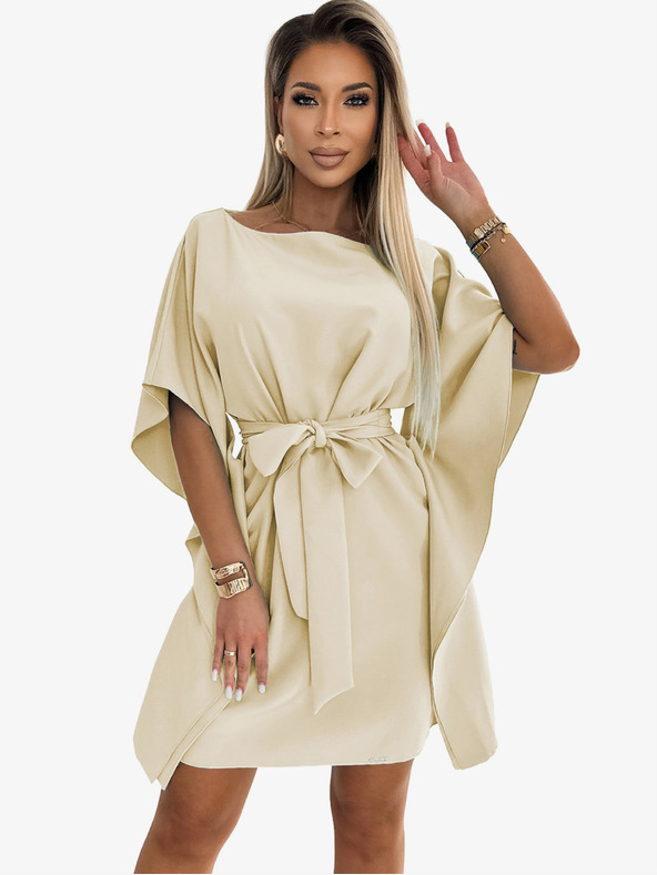 numoco Numoco SOFIA Schmetterlingskleid mit Taillenband