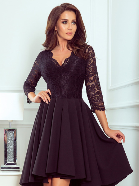 numoco Exklusives Kleid mit Spitze - schwarz Numoco NICOLLE