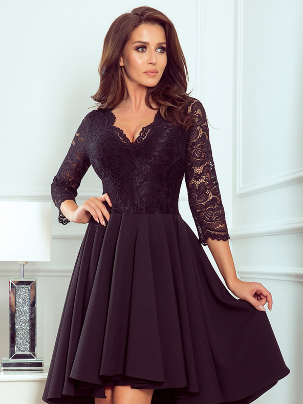 numoco Exklusives Kleid mit Spitze - schwarz Numoco NICOLLE