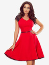 numoco Kleid mit Spitzeneinsätzen - rot Numoco SLVIA