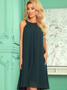 numoco Chiffonkleid mit Krawatte - grün Numoco ALIZEE