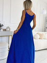 numoco Elegantes trägerloses Maxikleid - blau mit Glitzer Numoco CHIARA