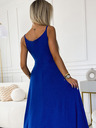 numoco Elegantes trägerloses Maxikleid - blau mit Glitzer Numoco CHIARA