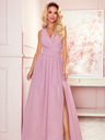 numoco Langes Kleid mit Ausschnitt und Bindeband - dirty pink Numoco JUSTINE