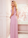 numoco Langes Kleid mit Ausschnitt und Bindeband - dirty pink Numoco JUSTINE