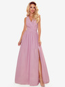 numoco Langes Kleid mit Ausschnitt und Bindeband - dirty pink Numoco JUSTINE