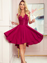 numoco Exklusives Kleid mit Spitze - burgunderrot Numoco PATRICIA