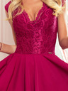 numoco Exklusives Kleid mit Spitze - burgunderrot Numoco PATRICIA