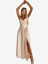 numoco Elegantes trägerloses Maxikleid aus Satin - gold Numoco CHIARA
