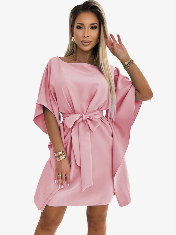 numoco Numoco SOFIA Schmetterlingskleid mit Taillenband