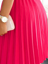 numoco Numoco WENDY Faltenkleid mit Bleistiftausschnitt - himbeerfarben