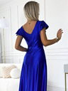 numoco Langes Kleid aus Satin mit Sweetheart-Ausschnitt - blau Numoco CRYSTAL