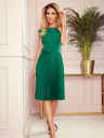 numoco Kurzärmeliges Plisseekleid - grün Numoco LILA