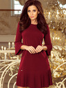 numoco Bequemes Kleid mit Falten - burgunderrot Numoco LUCY