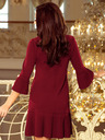 numoco Bequemes Kleid mit Falten - burgunderrot Numoco LUCY