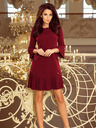 numoco Bequemes Kleid mit Falten - burgunderrot Numoco LUCY