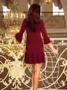 numoco Bequemes Kleid mit Falten - burgunderrot Numoco LUCY