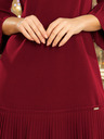 numoco Bequemes Kleid mit Falten - burgunderrot Numoco LUCY
