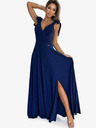 numoco Langes Kleid mit Dekolleté und Schulterbändern - dunkelblau mit Glitzer Numoco ELENA