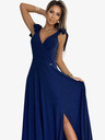 numoco Langes Kleid mit Dekolleté und Schulterbändern - dunkelblau mit Glitzer Numoco ELENA