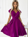 numoco Kleid mit ausgestelltem Ausschnitt - fuchsia mit Glitzer Numoco SCARLETT