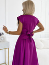 numoco Kleid mit ausgestelltem Ausschnitt - fuchsia mit Glitzer Numoco SCARLETT