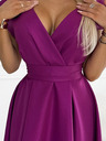 numoco Kleid mit ausgestelltem Ausschnitt - fuchsia mit Glitzer Numoco SCARLETT
