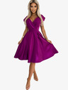numoco Kleid mit ausgestelltem Ausschnitt - fuchsia mit Glitzer Numoco SCARLETT