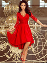numoco Exklusives Kleid mit Spitze - rot Numoco NICOLLE