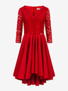 numoco Exklusives Kleid mit Spitze - rot Numoco NICOLLE