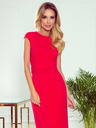 numoco Elegantes Midikleid mit Gürtel - rot Numoco TAMARA