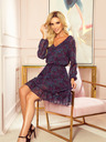 numoco Kleid mit Ausschnitt - rosa und blaue Mandalas BAKARI