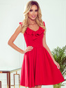 numoco Kleid mit Rüschen am Hals - rot Numoco POLA
