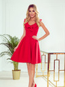 numoco Kleid mit Rüschen am Hals - rot Numoco POLA