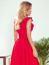 numoco Kleid mit Rüschen am Hals - rot Numoco POLA