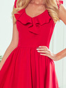 numoco Kleid mit Rüschen am Hals - rot Numoco POLA