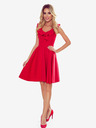 numoco Kleid mit Rüschen am Hals - rot Numoco POLA