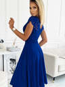 numoco Chiffonkleid mit Spitzenausschnitt - blau Numoco LINDA