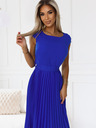 numoco Kurzärmeliges Kleid mit Falten - blau Numoco LILA